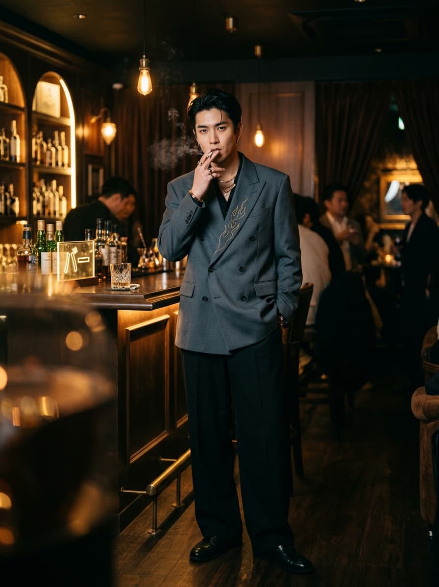 BLACK LEG TAILORED BLAZER