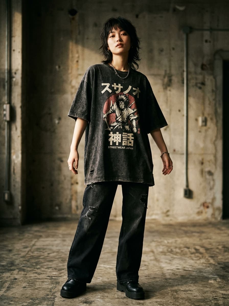 Sun God Nika // Heavyweight Vintage Boxy Tee