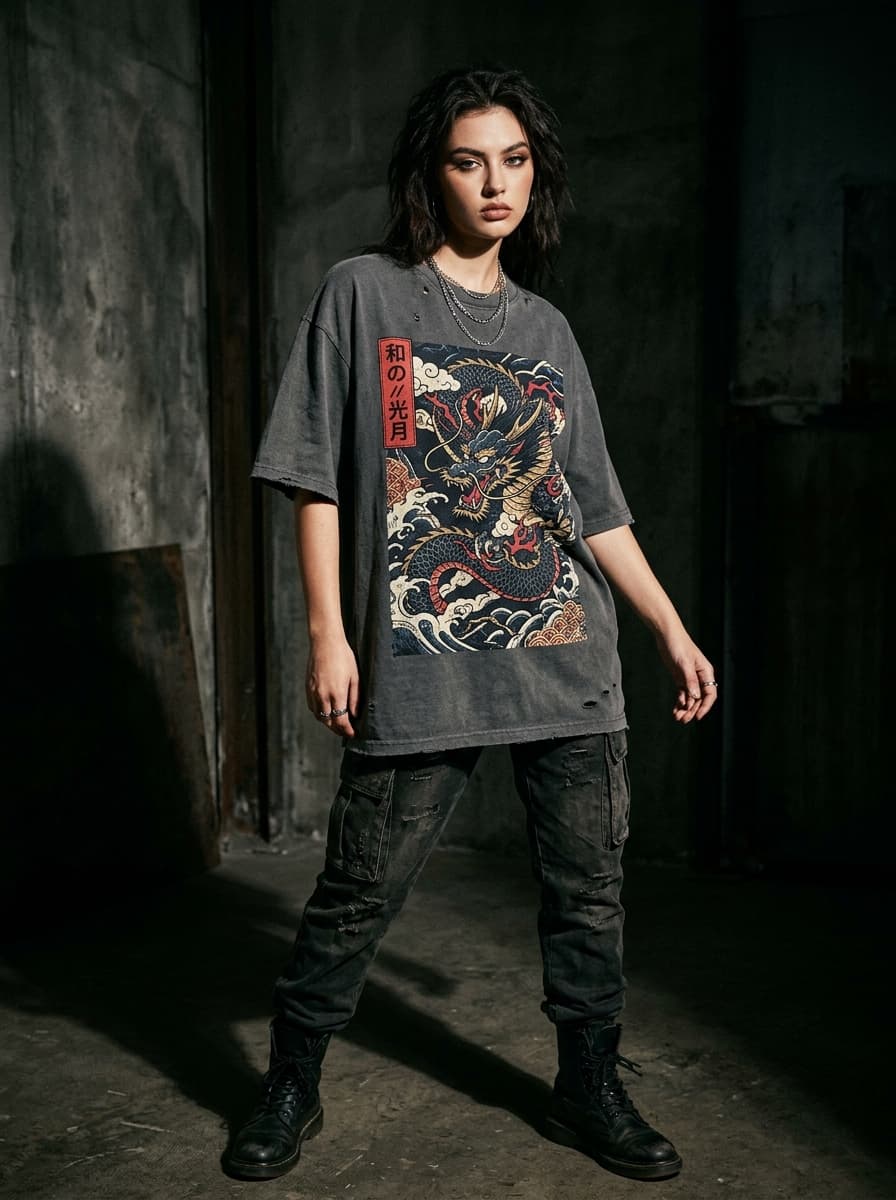 Room: Death Surgeon // Shambles Boxy Tee fabric and stitch detail